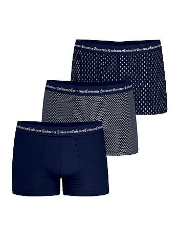 Lot de 3 boxers homme Business Print Eminence
