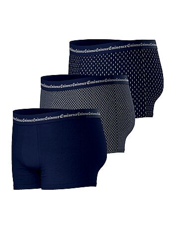 Lot de 3 boxers homme Business Print Eminence