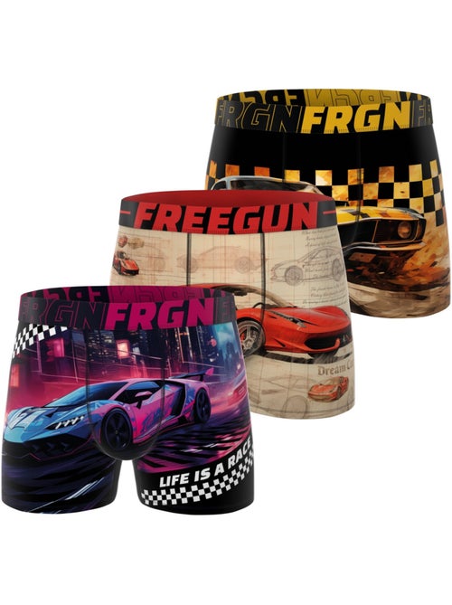 Lot de 3 boxers homme Cars Racing Freegun - Kiabi