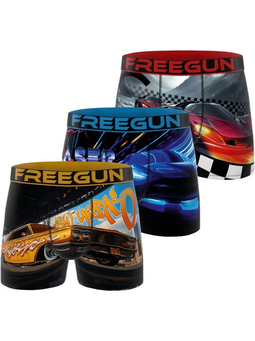 Lot de 3 boxers homme collection racers freegun - Kiabi