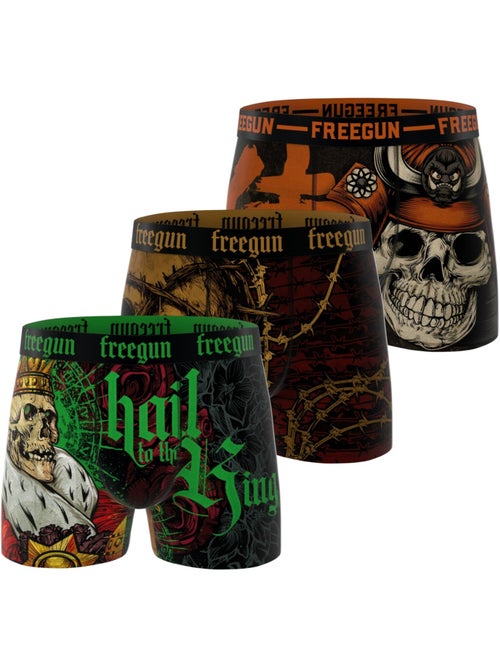 Lot de 3 boxers homme collection rock that freegun - Kiabi