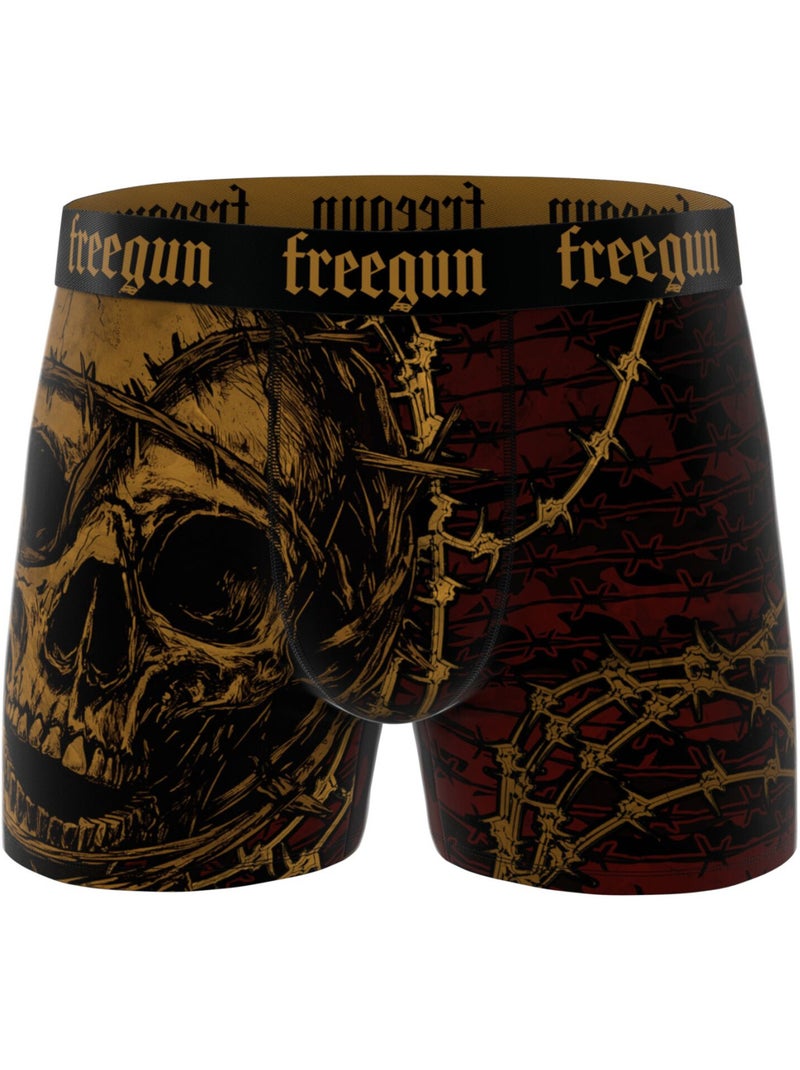 Lot de 3 boxers homme collection rock that freegun Marron - Kiabi