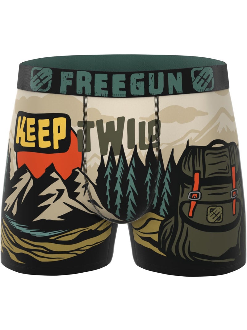 Lot de 3 boxers homme collection vintage winter freegun Orange - Kiabi