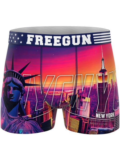Lot de 3 boxers homme collection world painting freegun - Kiabi
