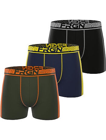 Lot de 3 boxers homme cooling pro en mesh freegun