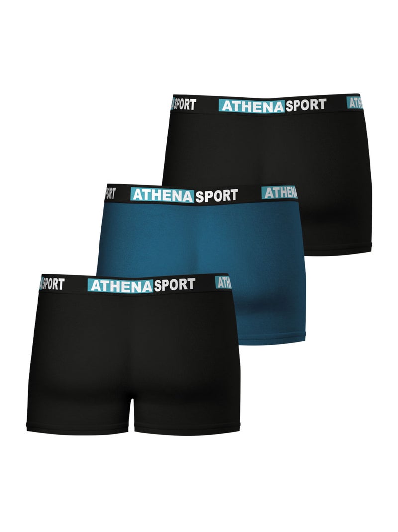 Lot de 3 boxers homme Daily Sport Coton Athena Bleu - Kiabi