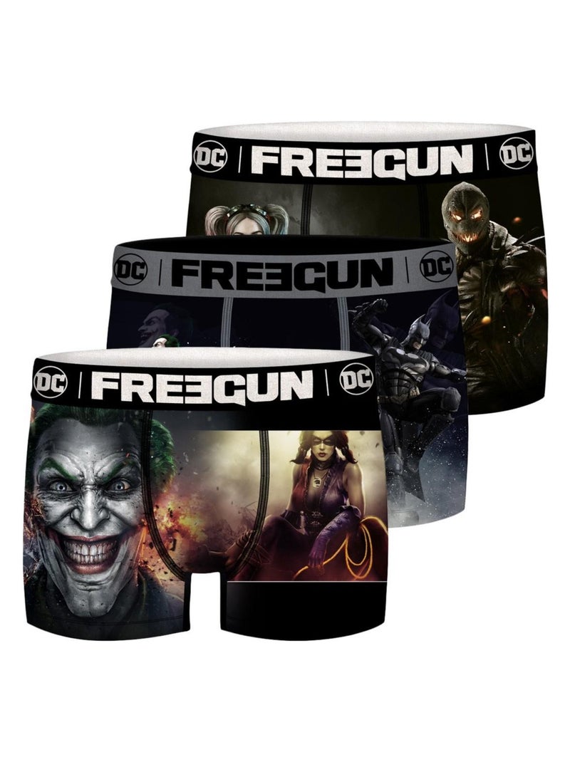 Lot de 3 Boxers homme Dc Comics Freegun Gris - Kiabi