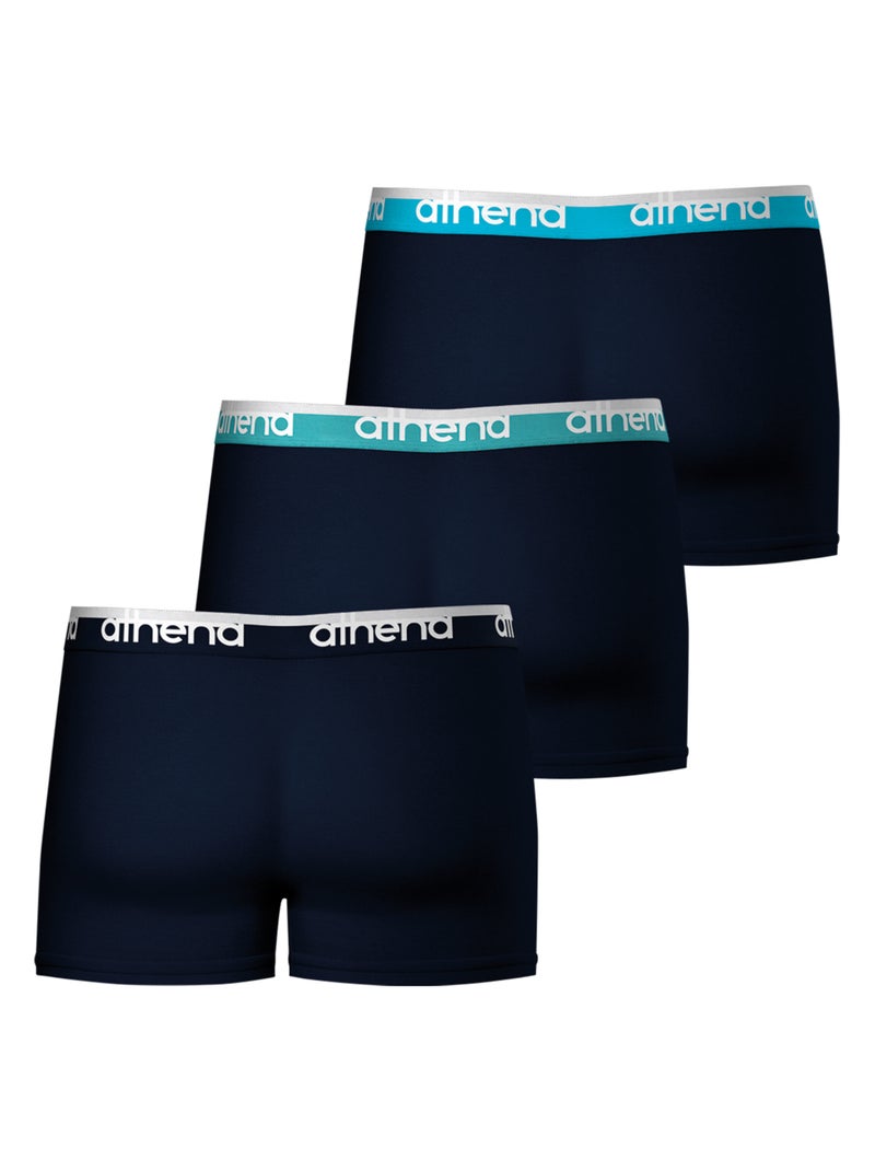 Lot de 3 boxers homme Easy Bio Athena Bleu - Kiabi