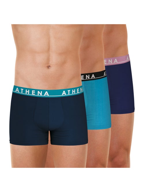 Lot de 3 boxers homme Easy Color Athena - Kiabi
