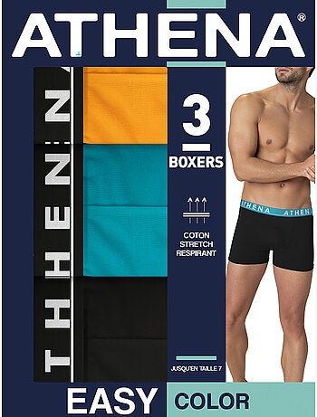 Lot de 3 boxers homme easy color athena