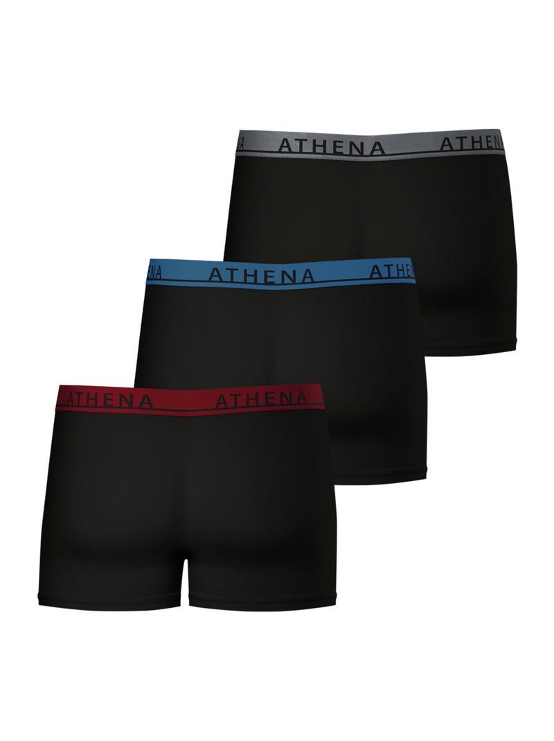 Lot de 3 boxers homme Easy Color Athena Noir Multicolore - Kiabi