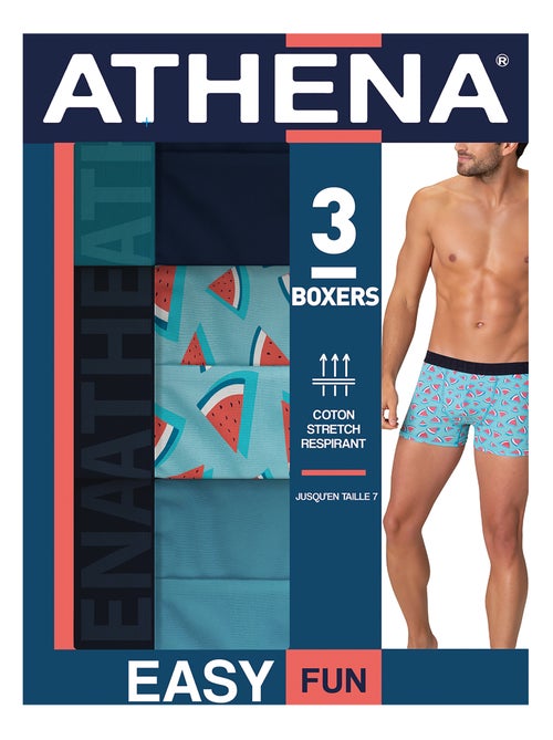 Lot de 3 boxers homme Easy Fun Athena - Kiabi