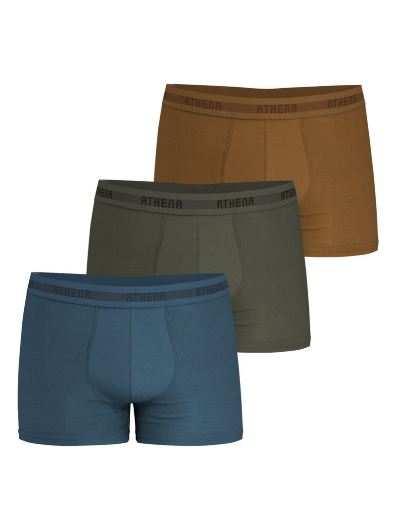 Lot de 3 boxers homme Easy Recyclé Athena Multicolore - Kiabi