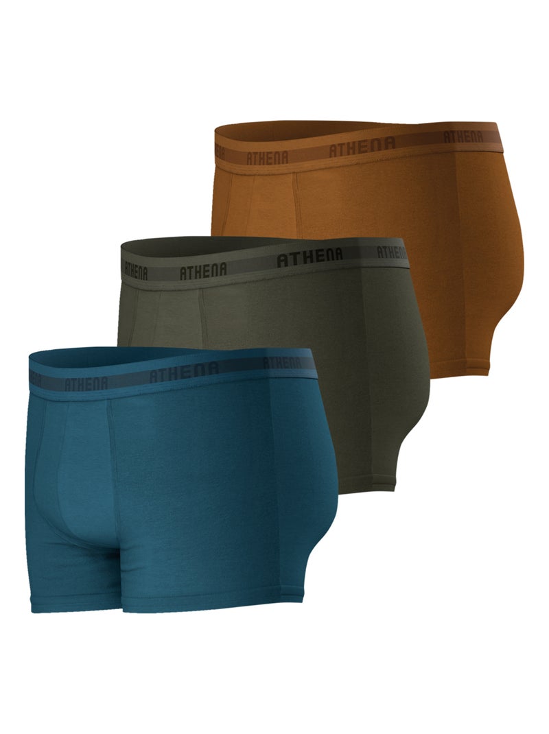 Lot de 3 boxers homme Easy Recyclé Athena Multicolore - Kiabi