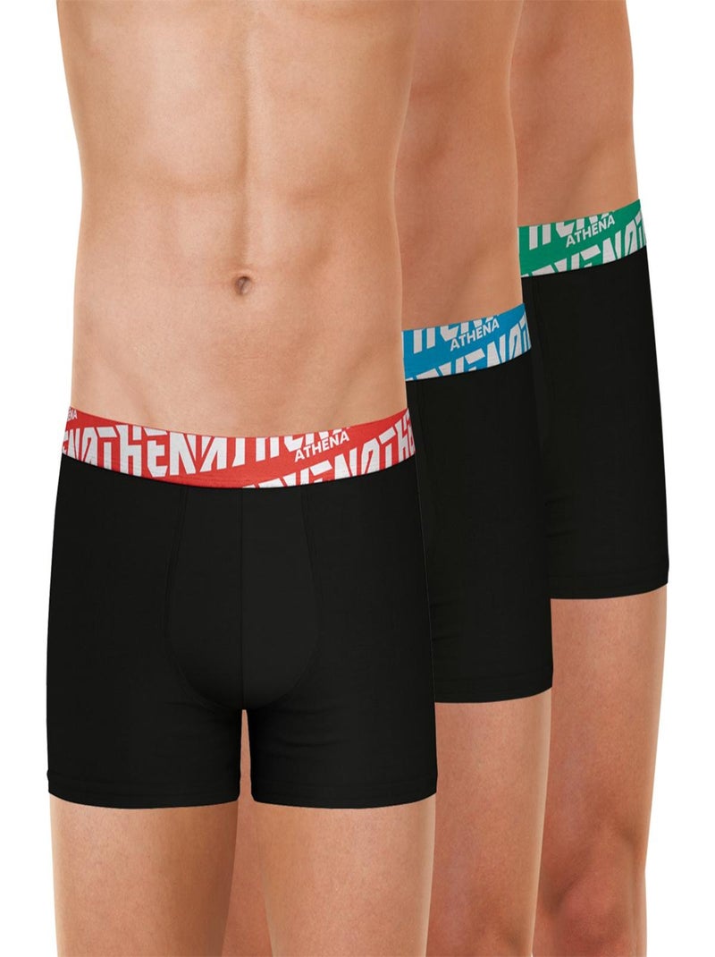 Lot de 3 boxers homme easy sport Athena Noir - Kiabi