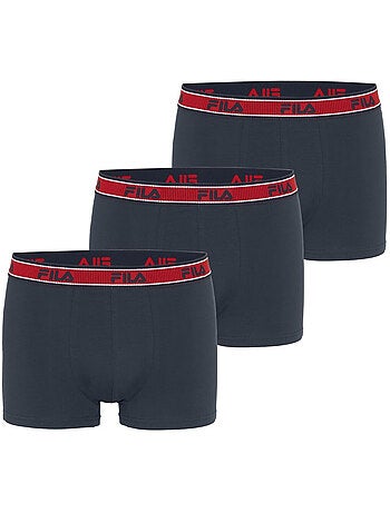 Lot de 3 boxers homme en coton ceinture bicolore FU5333 Fila