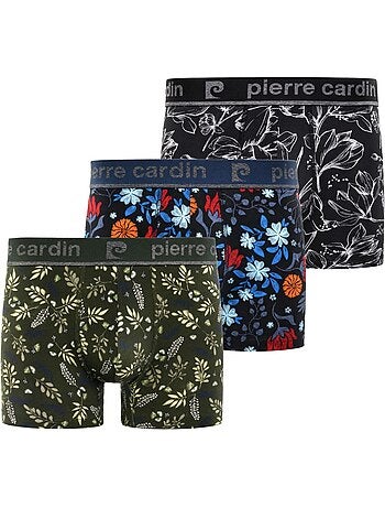 Lot de 3 boxers homme en coton imprimé flowers pierre cardin