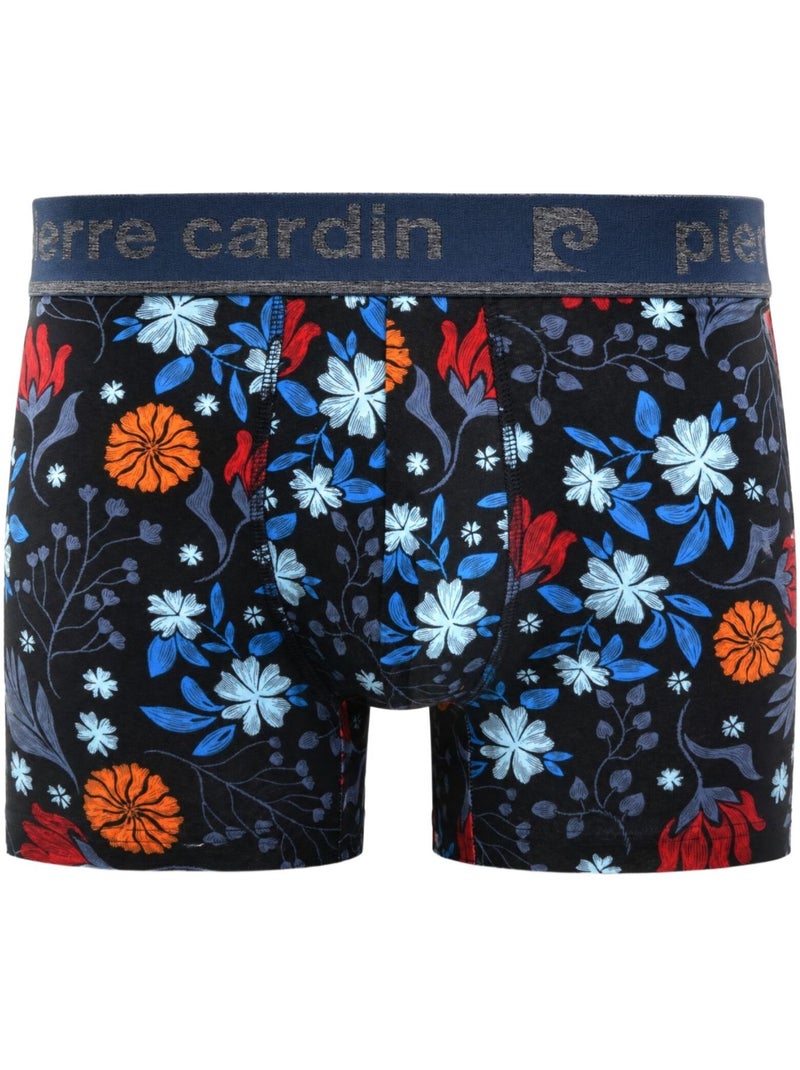 Lot de 3 boxers homme en coton imprimé flowers pierre cardin Noir - Kiabi