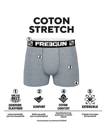 Lot de 3 boxers homme en coton Signature Andrew Freegun