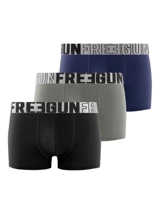 Lot de 3 boxers homme en coton Signature Andrew Freegun