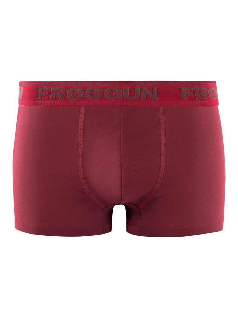 Lot de 3 boxers homme en coton Signature Pablo Freegun Rouge - Kiabi