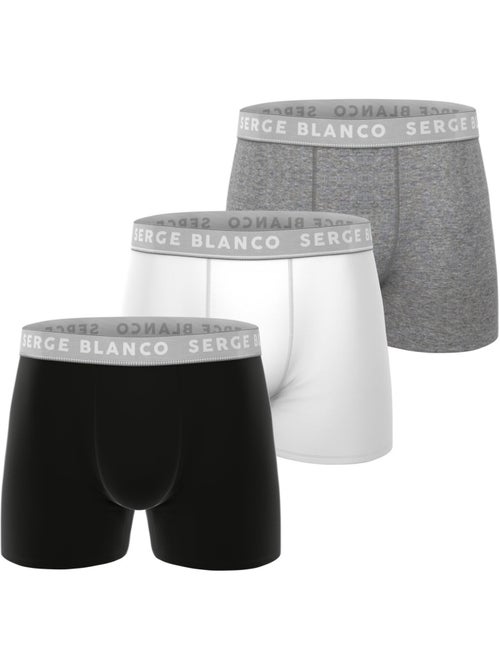 Lot de 3 boxers homme en coton uni premium serge blanco - Kiabi Lot de 3 boxers homme en coton uni premium serge blanco - Kiabi