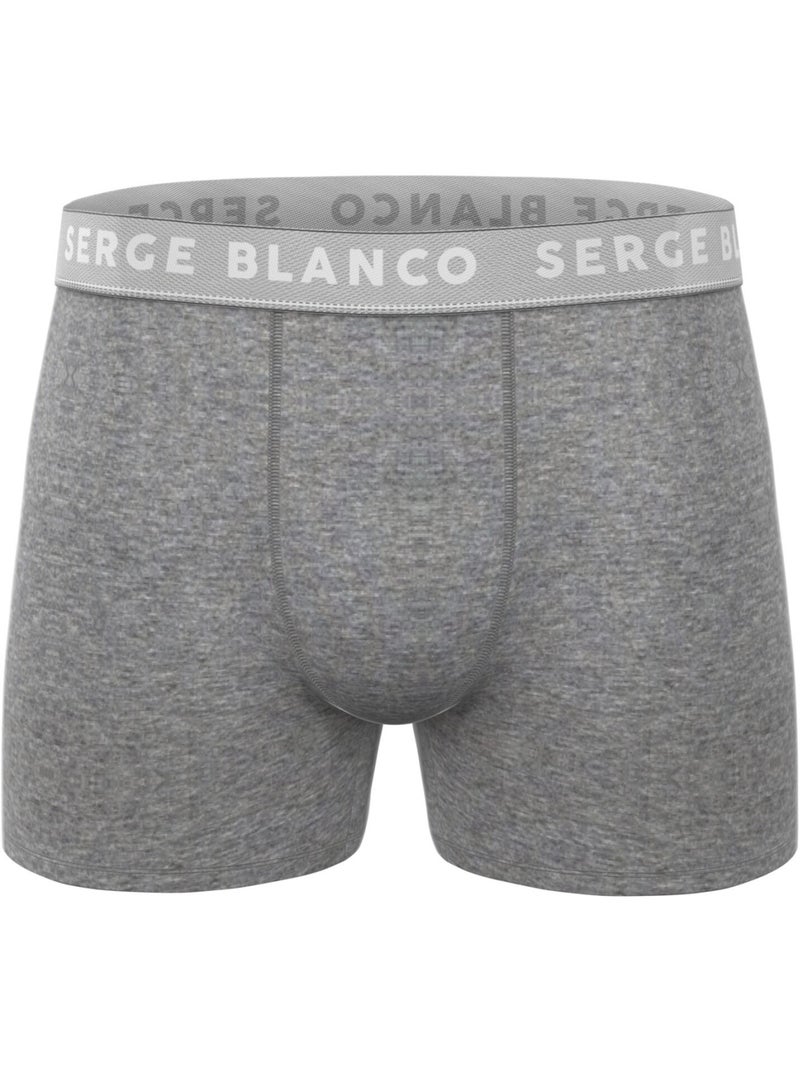 Lot de 3 boxers homme en coton uni premium serge blanco Gris - Kiabi