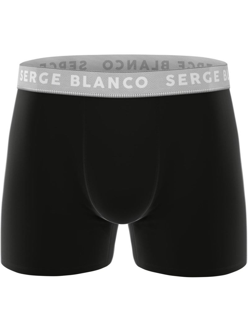Lot de 3 boxers homme en coton uni premium serge blanco Noir - Kiabi