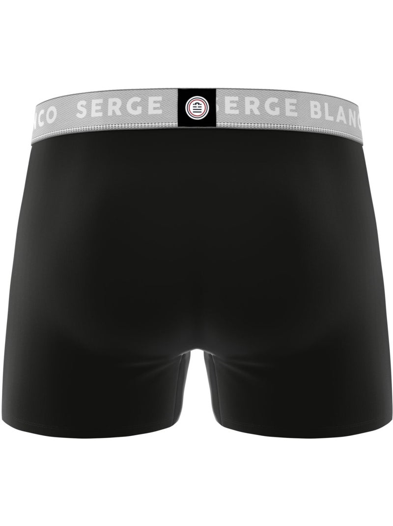 Lot de 3 boxers homme en coton uni premium serge blanco Noir - Kiabi