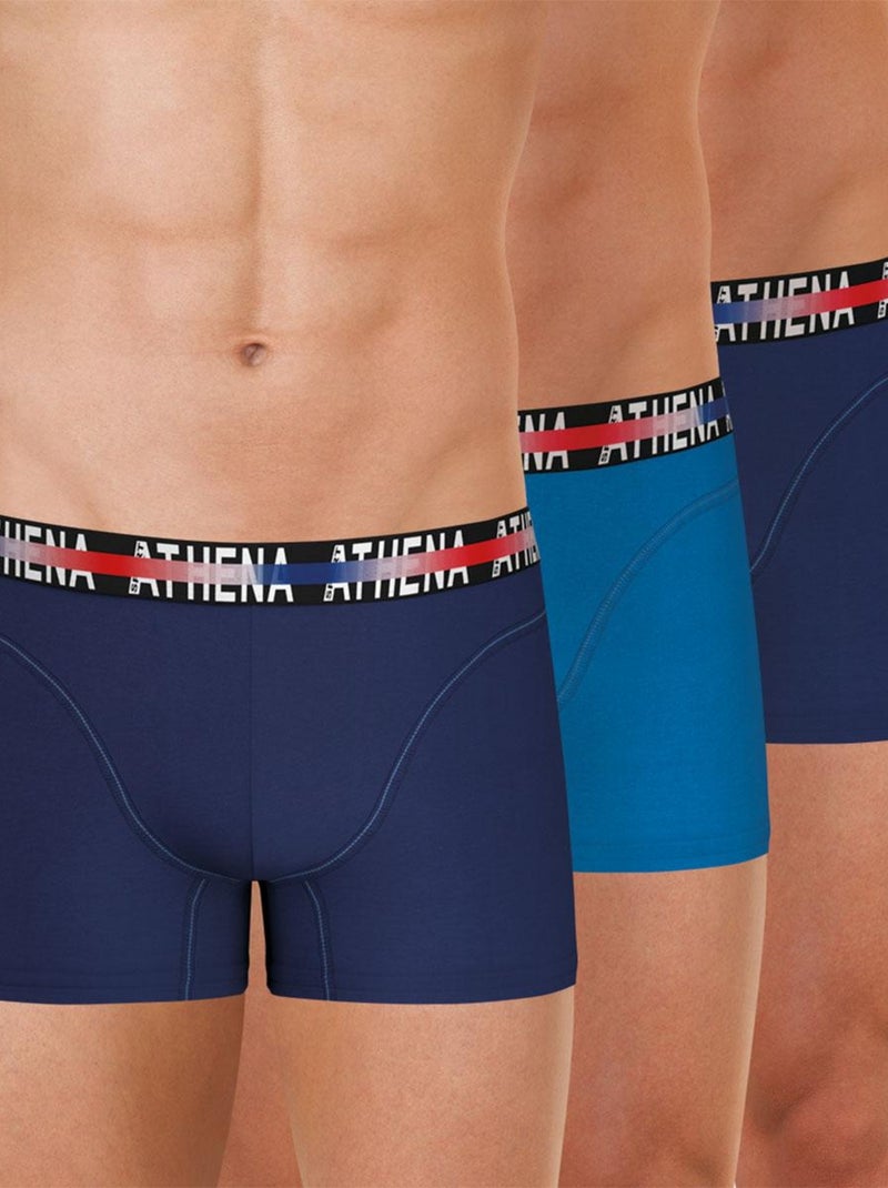 Lot de 3 boxers homme Endurance 24h Bleu marine - Kiabi