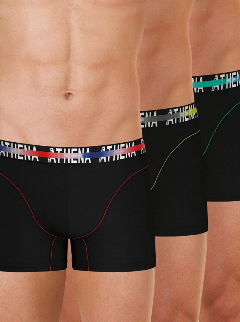 Lot de 3 boxers homme Endurance 24h Noir - Kiabi