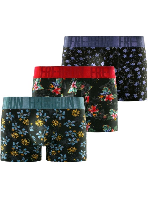 Lot de 3 boxers homme Flowers  Freegun - Kiabi