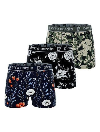Lot de 3 boxers homme Flowers Pierre Cardin