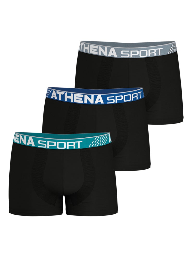 Lot de 3 boxers homme Fresh Athena Noir - Kiabi