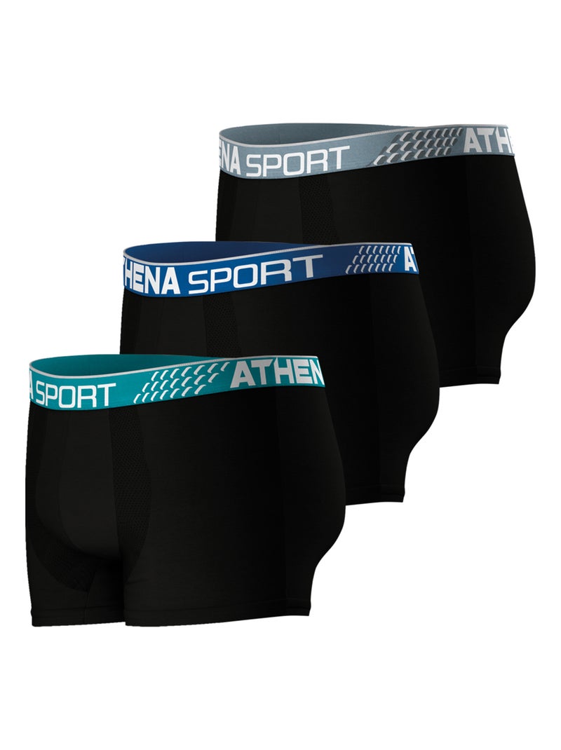 Lot de 3 boxers homme Fresh Athena Noir - Kiabi