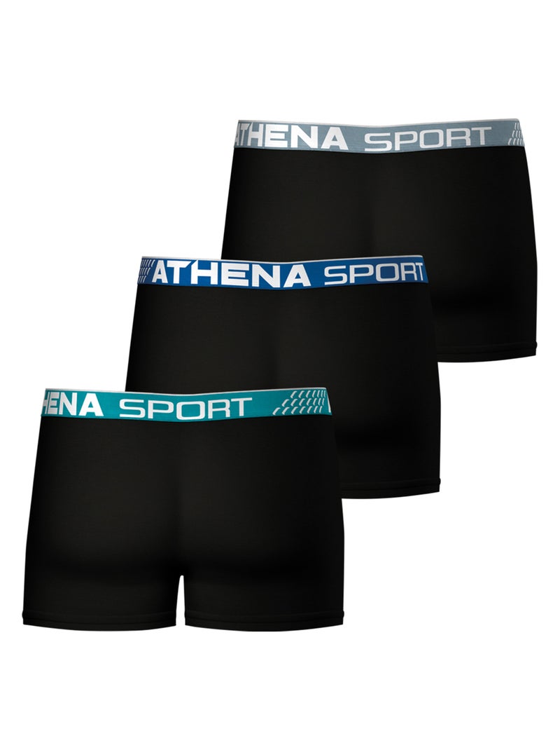 Lot de 3 boxers homme Fresh Athena Noir - Kiabi
