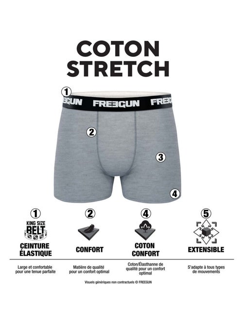Lot de 3 boxers homme Frgn Freegun - Kiabi