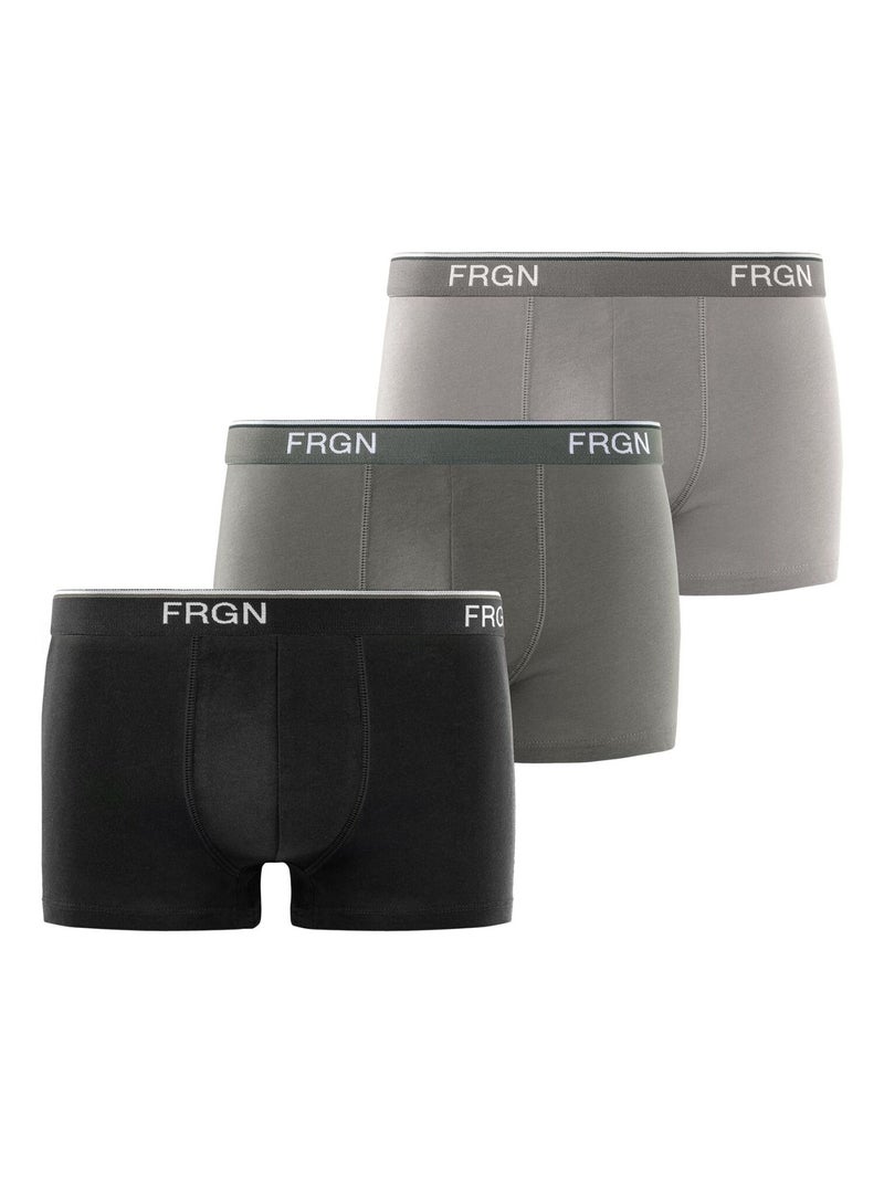 Lot de 3 boxers homme Frgn Freegun Noir Gris - Kiabi