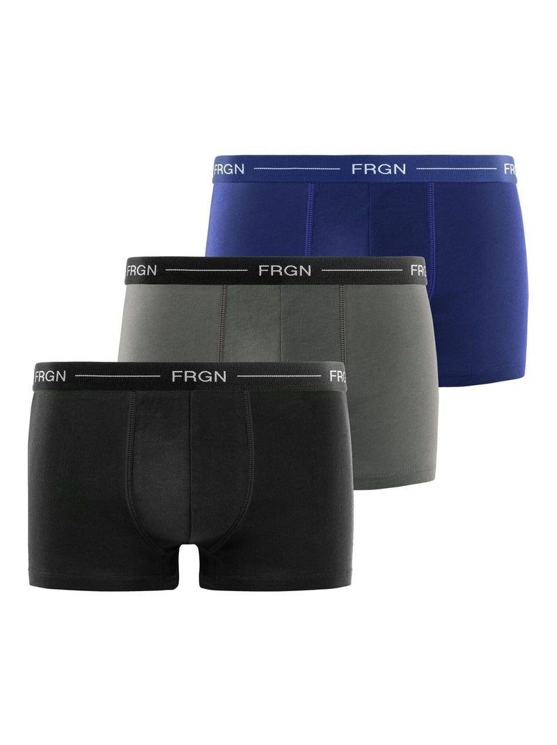 Lot de 3 boxers homme Frgn Freegun Noir Gris - Kiabi