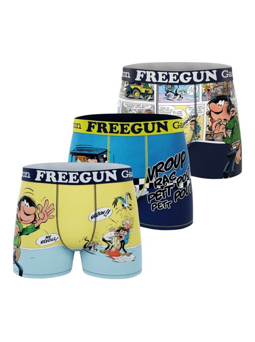 Lot de 3 boxers homme Gaston Lagaffe Freegun - Kiabi