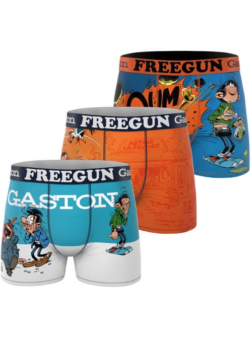 Lot de 3 boxers homme Gaston Lagaffe Freegun - Kiabi