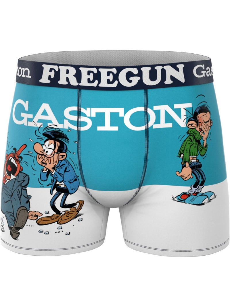 Lot de 3 boxers homme Gaston Lagaffe Freegun Orange - Kiabi