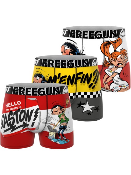 Lot de 3 boxers homme gaston lagaffe freegun - Kiabi