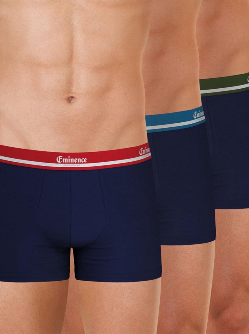 Lot de 3 boxers homme Gentleman Bleu marine - Kiabi