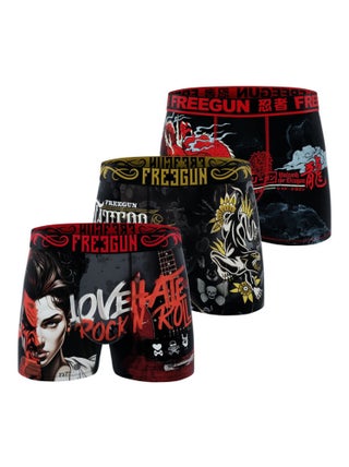 Lot de 3 boxers homme Grunge Freegun