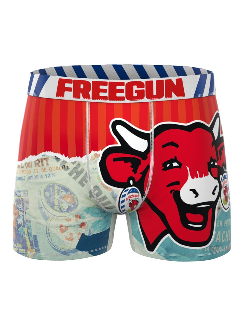 Lot de 3 boxers homme la Vache qui Rit Freegun Bleu Rouge - Kiabi