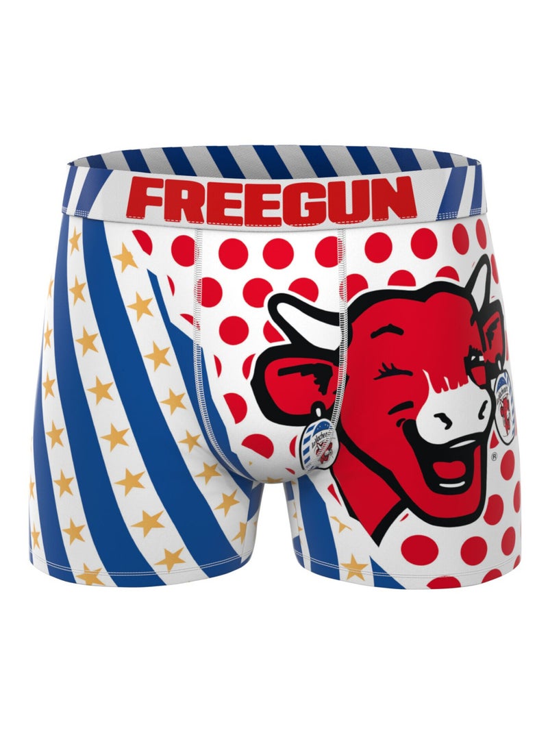 Lot de 3 boxers homme la Vache qui Rit Freegun Bleu Rouge - Kiabi