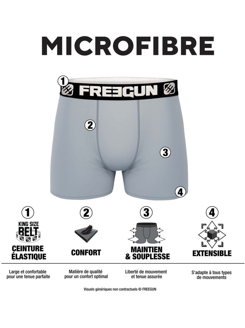 Lot de 3 boxers homme la vache qui rit freegun Rouge - Kiabi