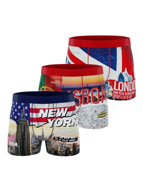 Lot de 3 boxers homme Landscape Freegun - Kiabi