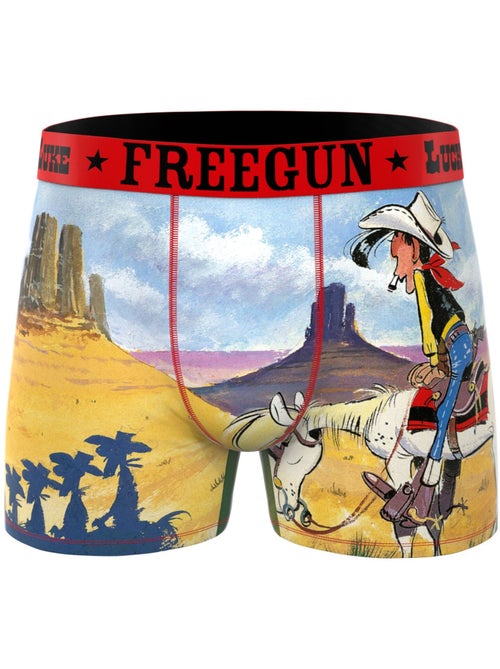 Lot de 3 boxers homme Lucky Luke Freegun - Kiabi